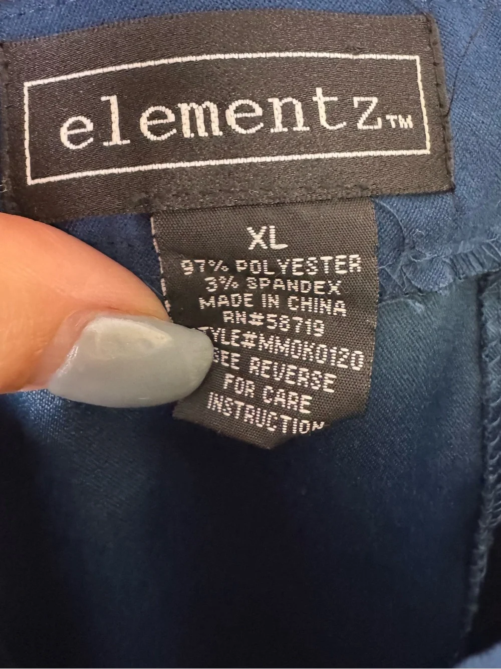 Elementz Blue Faux Suede A-Line Midi Skirt XL